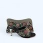 MIDNIGHT GARDEN SHOE/CLUTCH SET SIZE 39